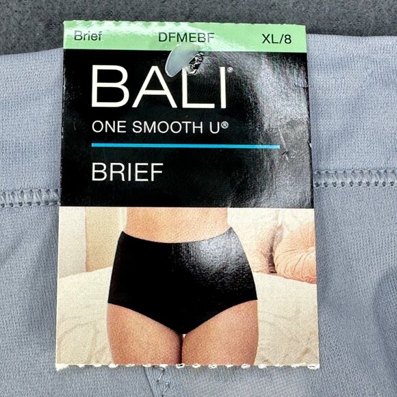 Bali Women's Size XL 8 Panty Brief One Smooth U Stretch Gray New With Tags - Picture 3 of 10